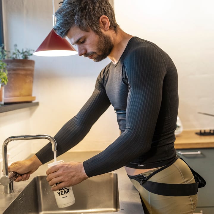 Gripgrab Unisex PACR Spring-Autumn Seamless Long Sleeve Base Layer Black Gripgrab