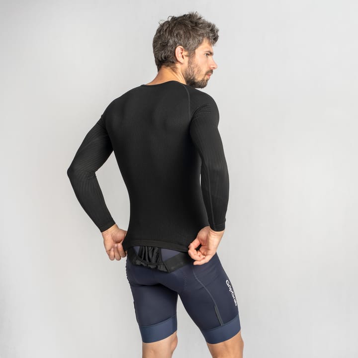 Gripgrab Unisex PACR Spring-Autumn Seamless Long Sleeve Base Layer Black Gripgrab