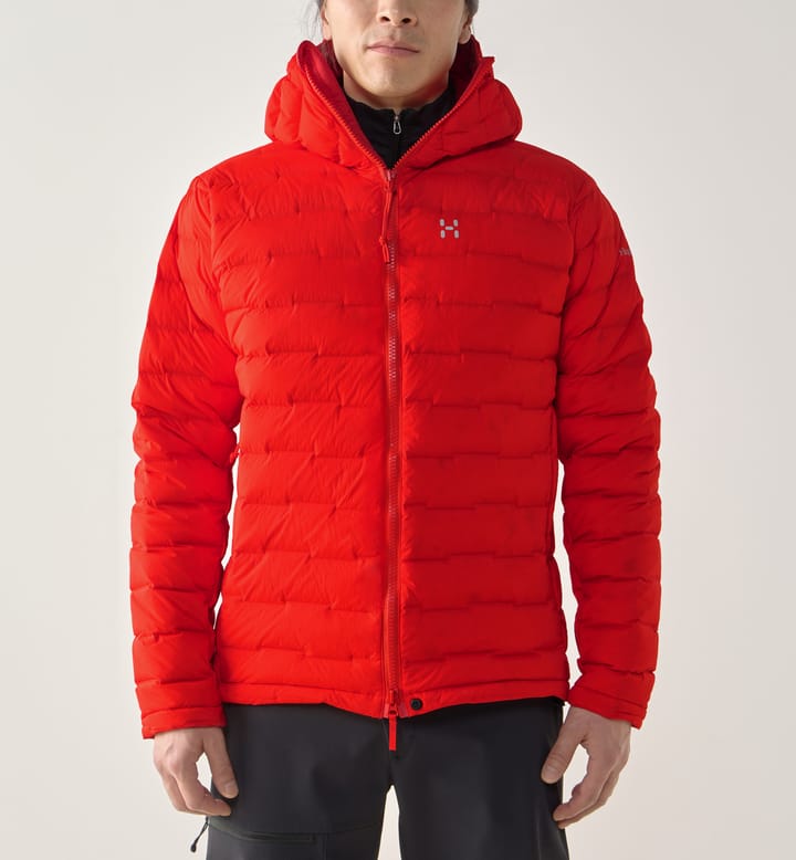 Haglöfs Men's Spitz Down Hood Tech Red Haglöfs Haglöfs Men's Spitz Down Hood Tech Red Haglöfs