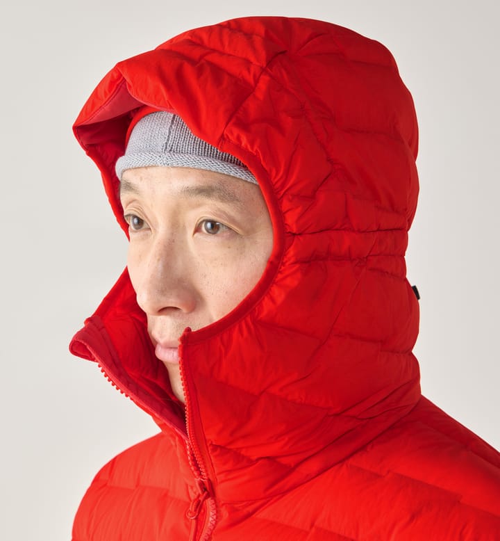 Haglöfs Men's Spitz Down Hood Tech Red Haglöfs Haglöfs Men's Spitz Down Hood Tech Red Haglöfs