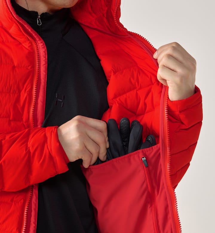Haglöfs Men's Spitz Down Hood Tech Red Haglöfs Haglöfs Men's Spitz Down Hood Tech Red Haglöfs