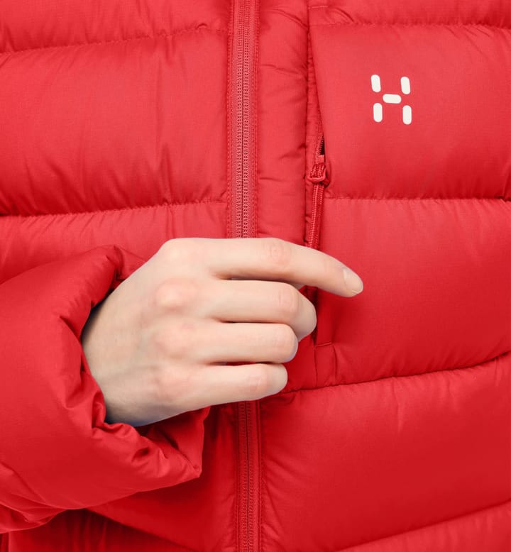 Haglöfs Women's Rosson Down Hood Bright Red Haglöfs Haglöfs Women's Rosson Down Hood Bright Red Haglöfs