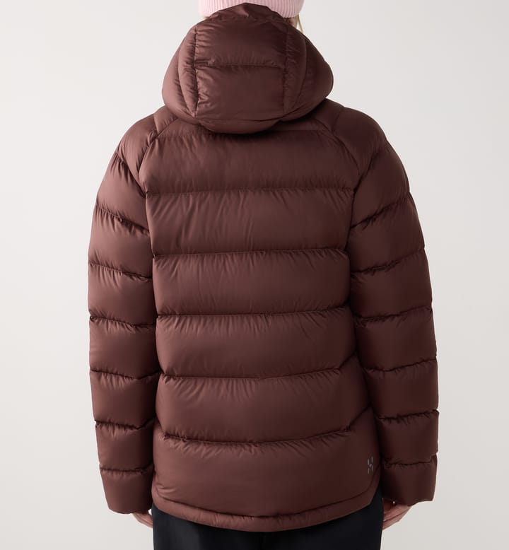 Haglöfs Women's Rosson Down Hood Maroon Trail Haglöfs