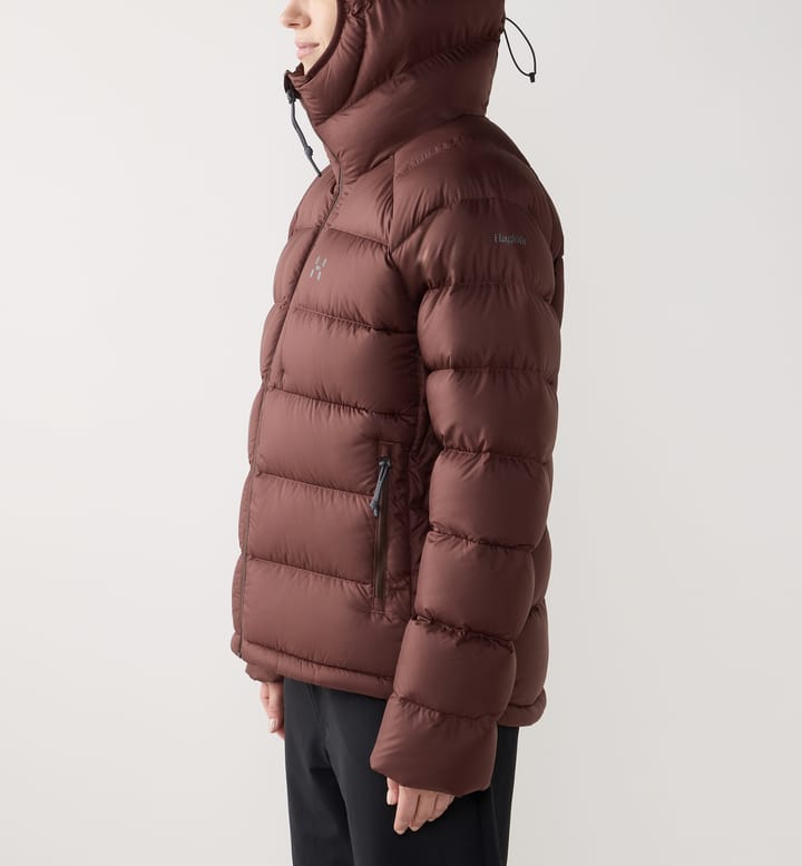 Haglöfs Women's Rosson Down Hood Maroon Trail Haglöfs