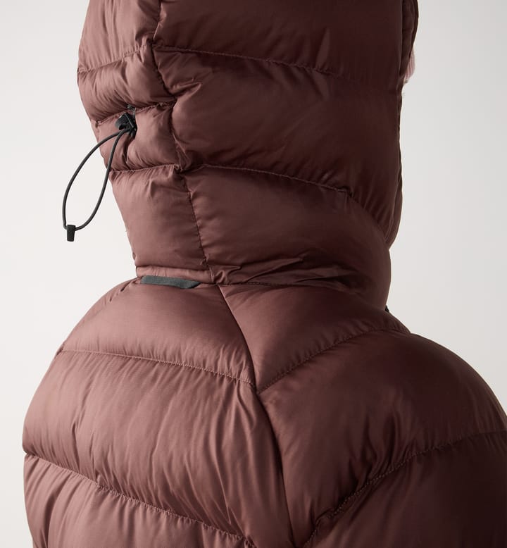 Haglöfs Women's Rosson Down Hood Maroon Trail Haglöfs