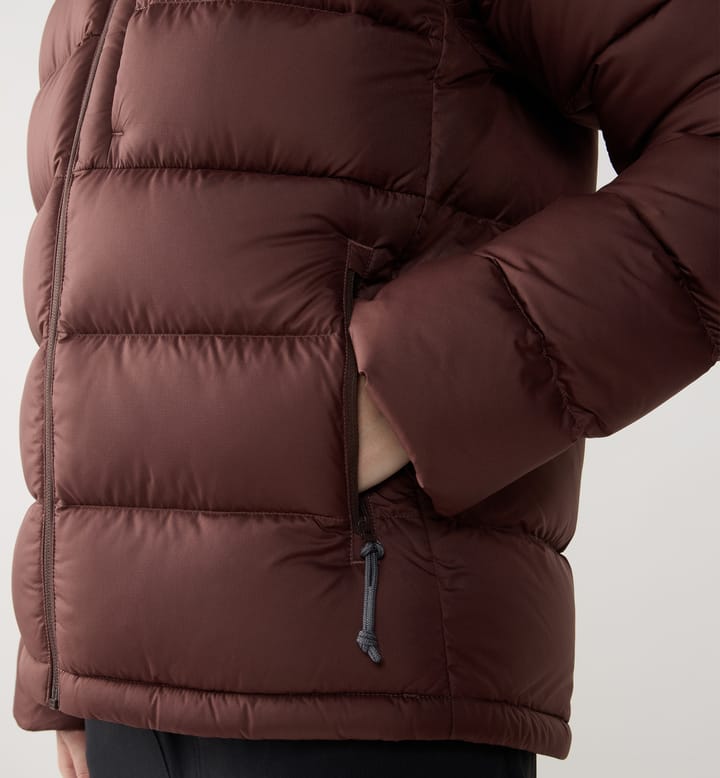 Haglöfs Women's Rosson Down Hood Maroon Trail Haglöfs