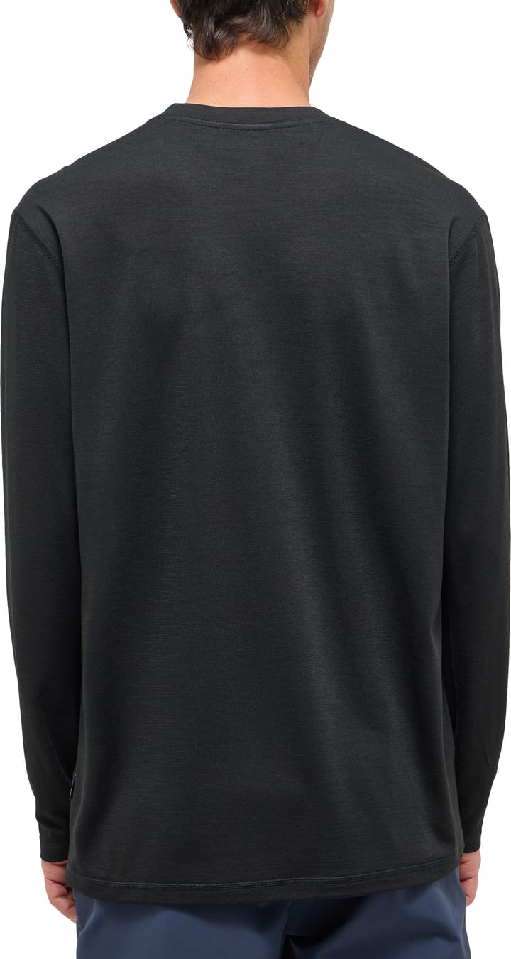 Haglöfs Men's Kaise Wool Long Sleeve Tee True Black Haglöfs