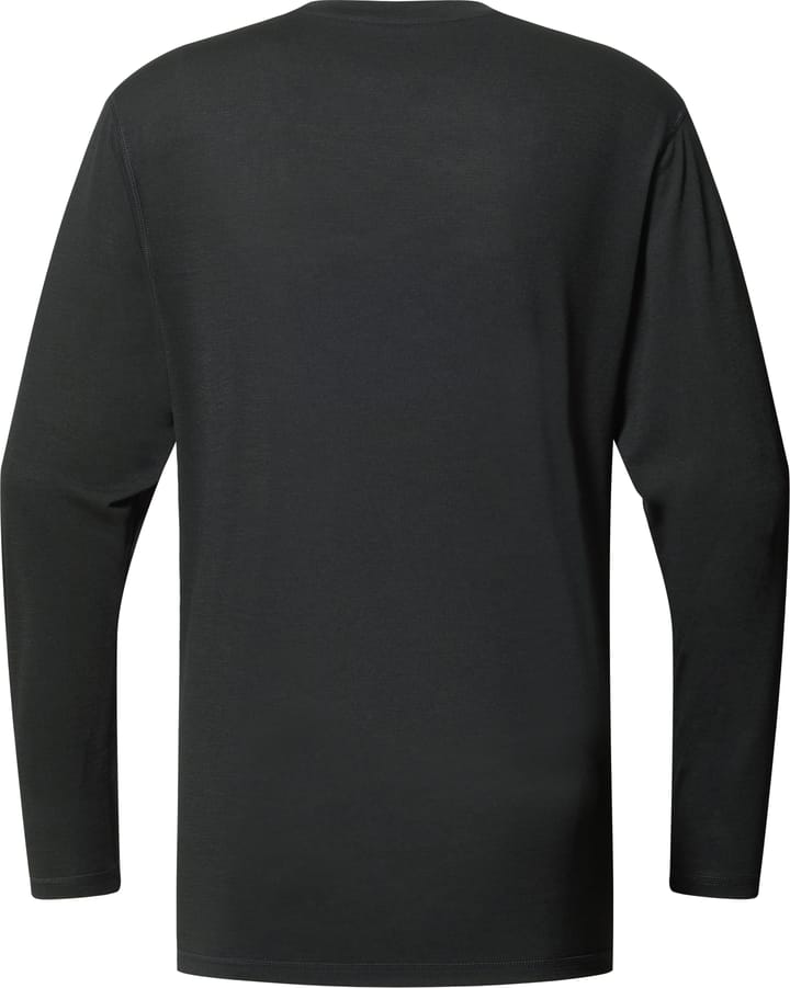 Haglöfs Men's Kaise Wool Long Sleeve Tee True Black Haglöfs