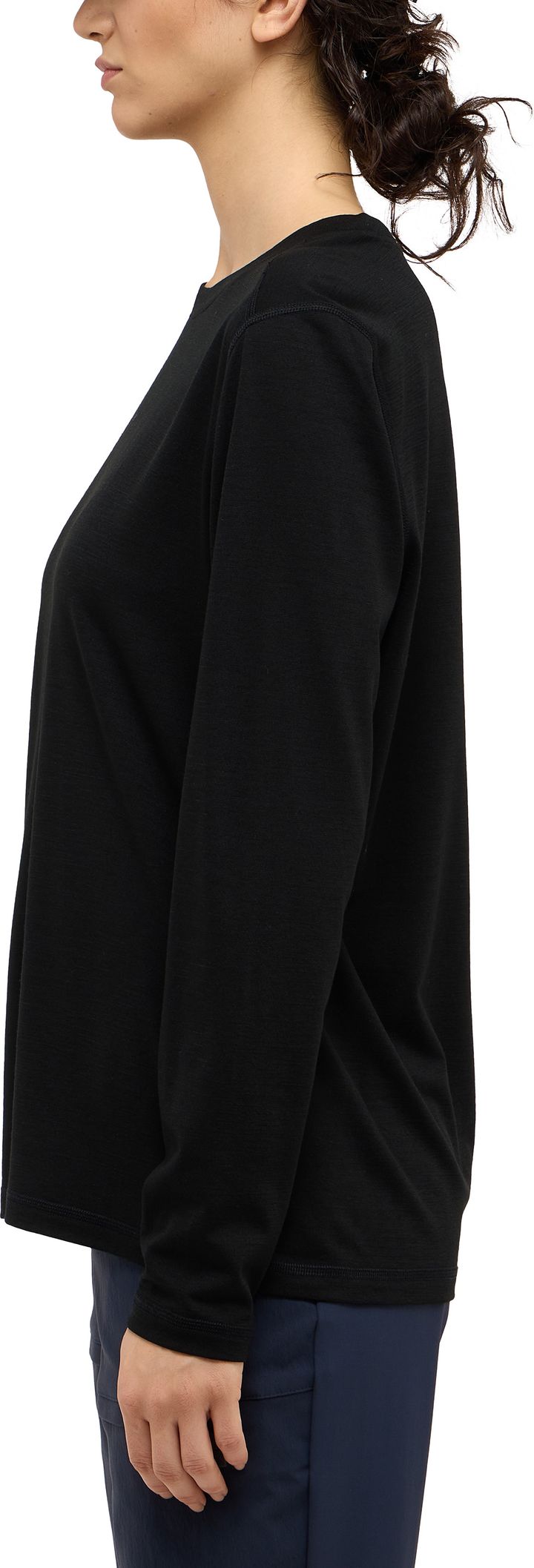 Haglöfs Women's Kaise Wool Long Sleeve Tee True Black Haglöfs