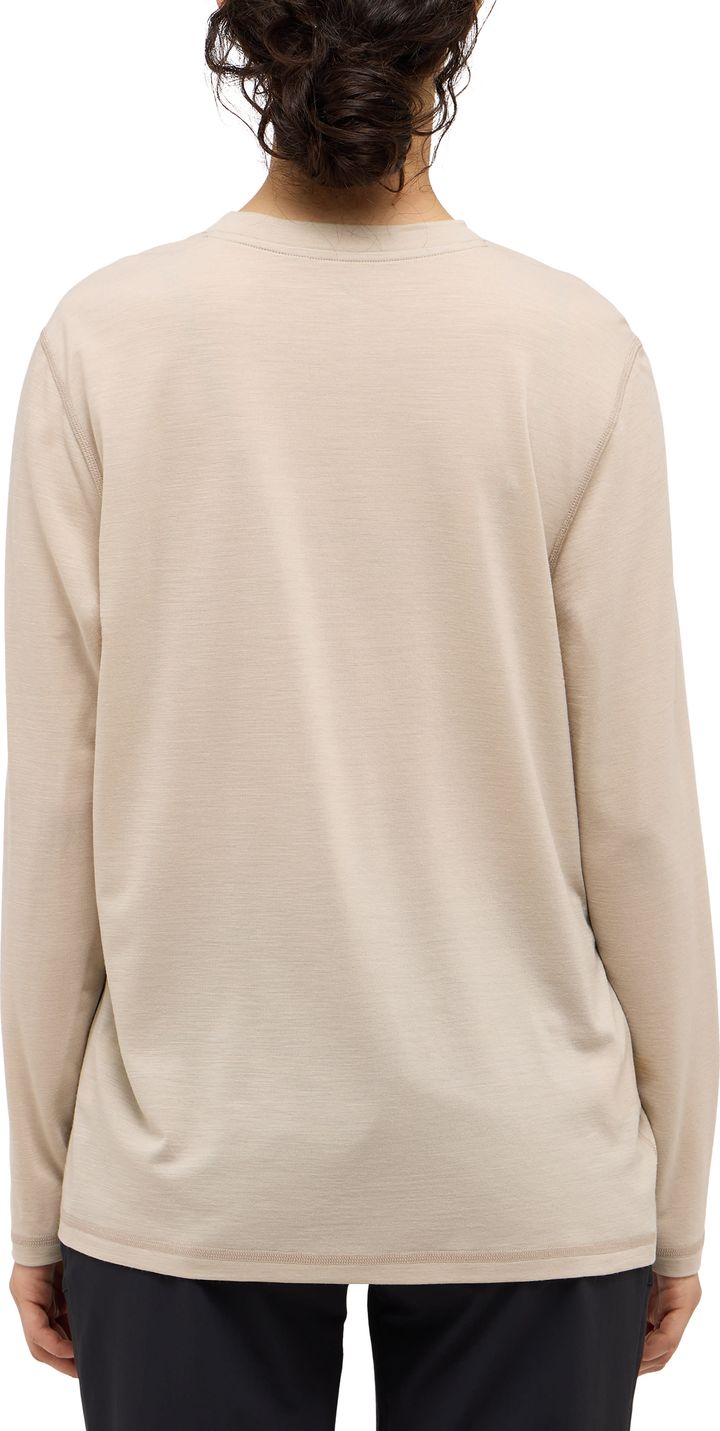 Haglöfs Women's Kaise Wool Long Sleeve Tee Chalk Beige Haglöfs