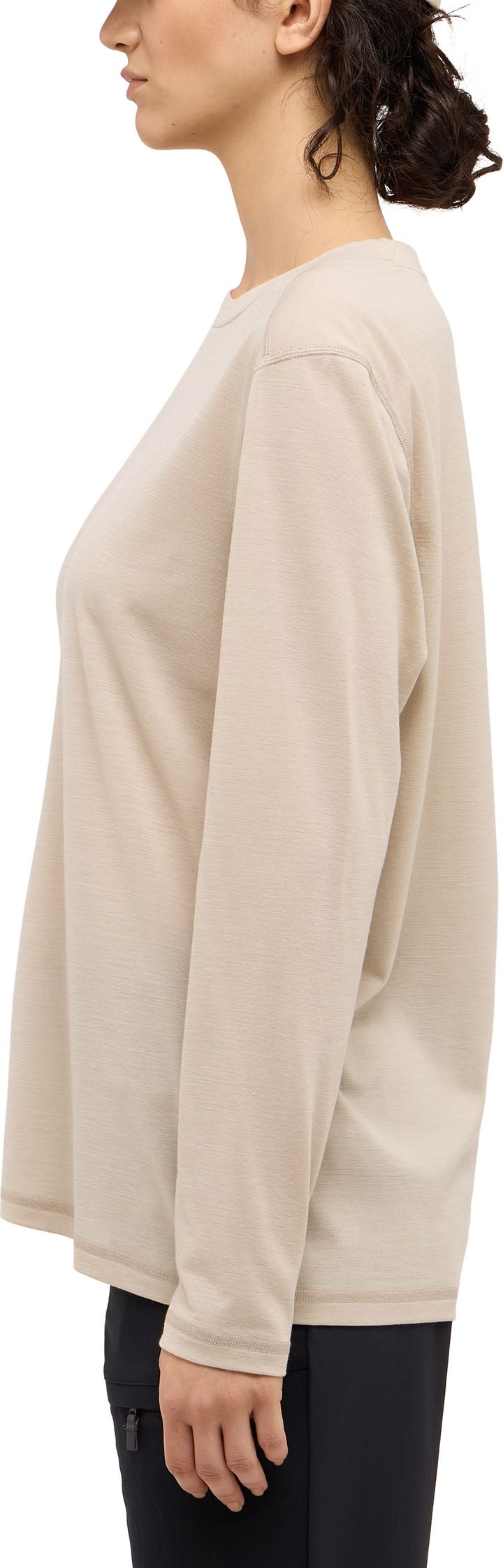 Haglöfs Women's Kaise Wool Long Sleeve Tee Chalk Beige Haglöfs