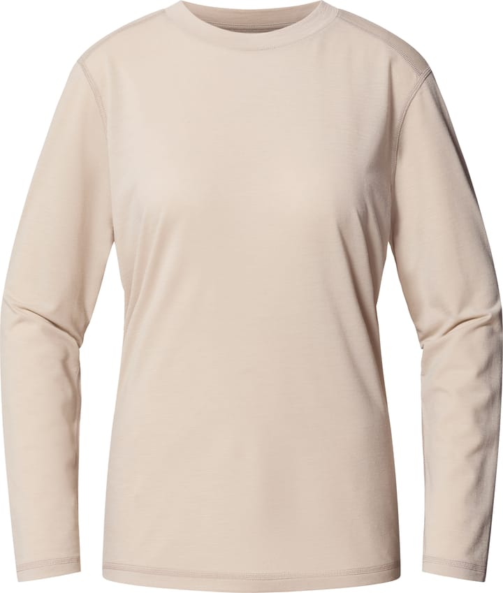 Haglöfs Women's Kaise Wool Long Sleeve Tee Chalk Beige Haglöfs