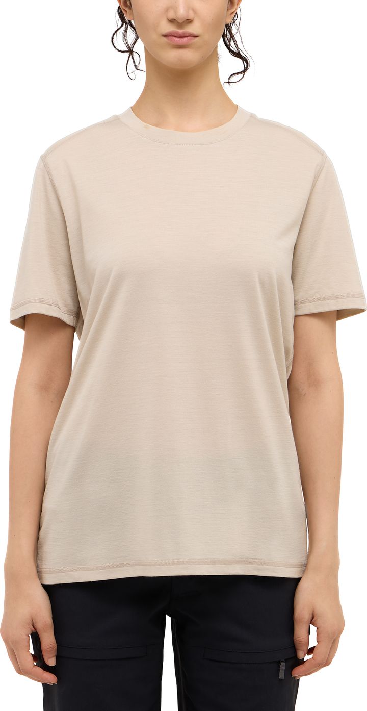 Haglöfs Women's Kaise Wool Tee Chalk Beige Haglöfs