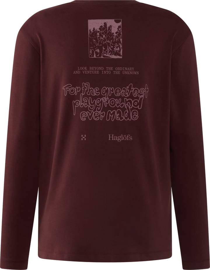 Haglöfs Men's Haglöfs Ls Tee Maroon Trail Haglöfs