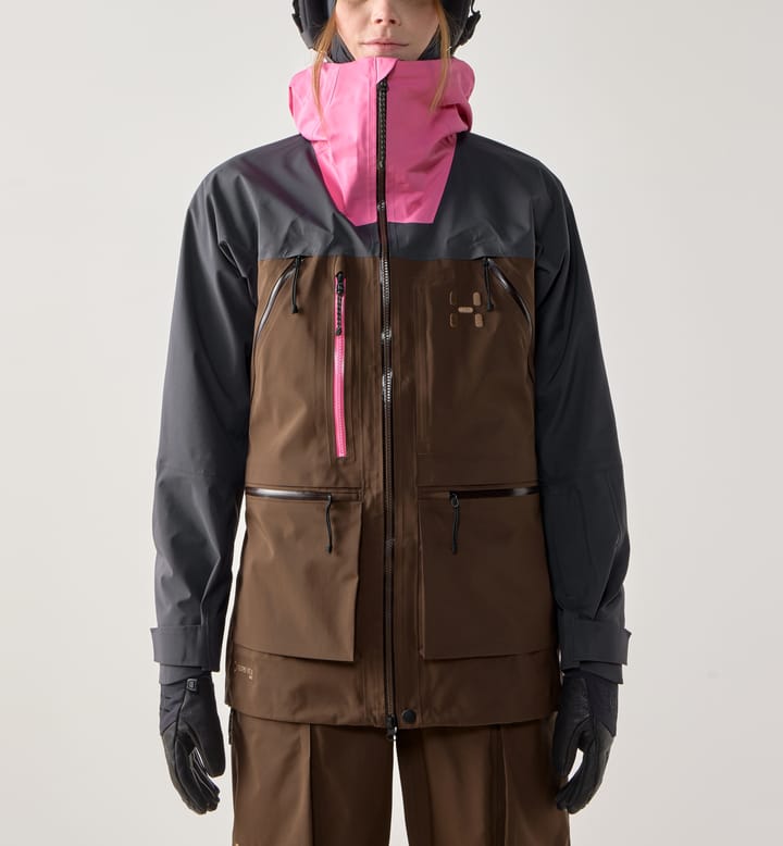Haglöfs Women's Vassi GORE-TEX Pro II Jacket Lantana Pink/oak Brown Haglöfs
