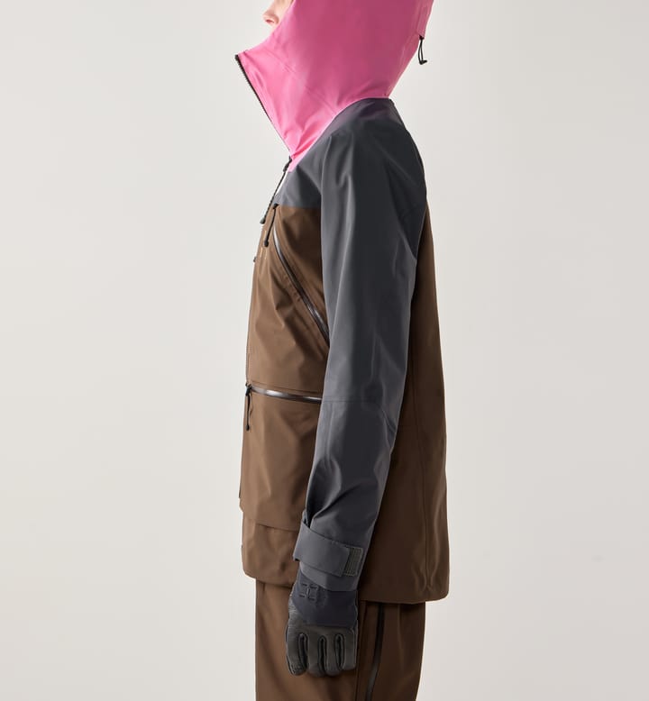 Haglöfs Women's Vassi GORE-TEX Pro II Jacket Lantana Pink/oak Brown Haglöfs Haglöfs Women's Vassi GORE-TEX Pro II Jacket Lantana Pink/oak Brown Haglöfs