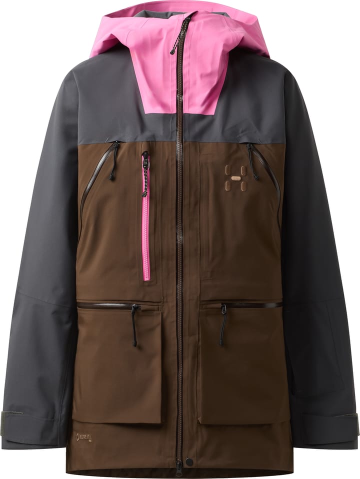 Haglöfs Women's Vassi GORE-TEX Pro II Jacket Lantana Pink/oak Brown Haglöfs Haglöfs Women's Vassi GORE-TEX Pro II Jacket Lantana Pink/oak Brown Haglöfs
