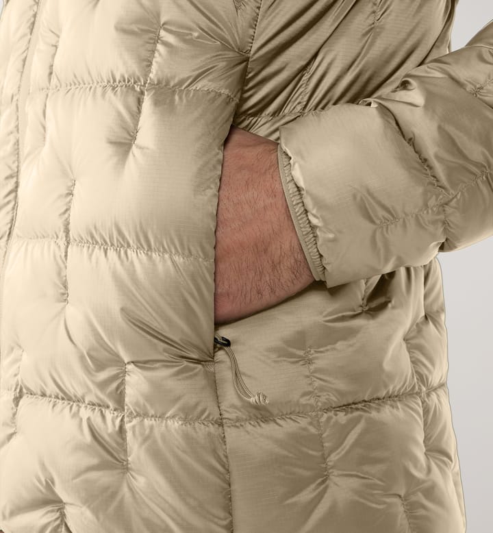 Haglöfs Men's Hede Down Hood Chalk Beige Haglöfs