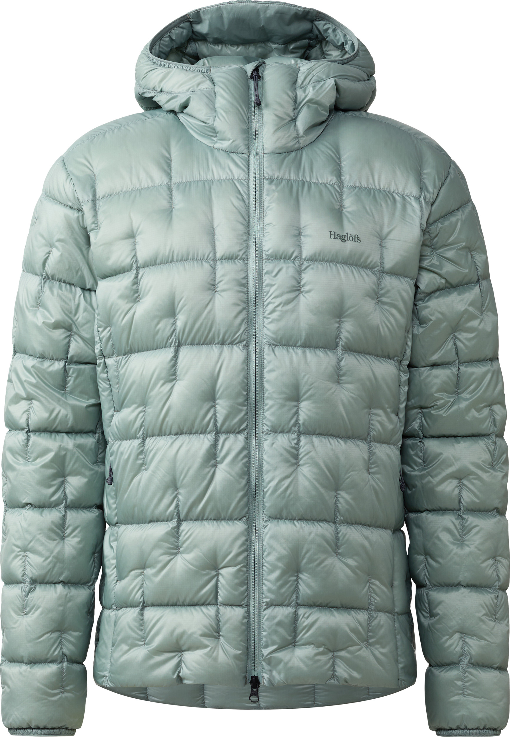 Haglöfs Men's Hede Down Hood Dew Green Dunfyllda mellanlagersjackor S