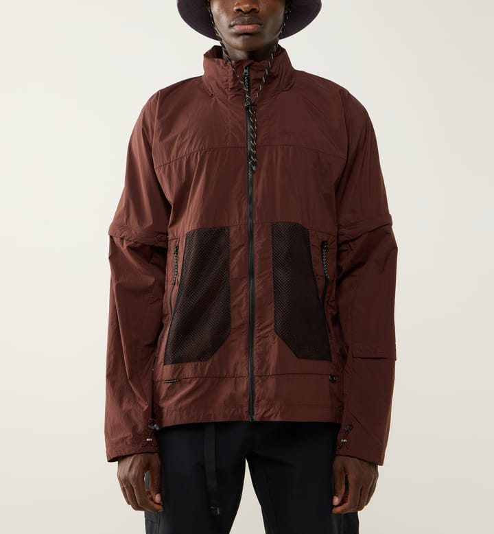 Haglöfs Men's Solis Zip Off Jacket Maroon Trail Haglöfs