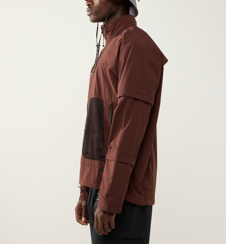 Haglöfs Men's Solis Zip Off Jacket Maroon Trail Haglöfs