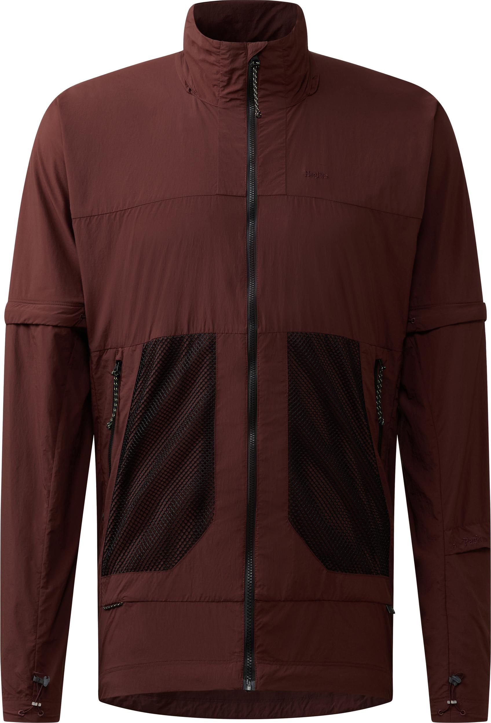 Haglöfs Men's Solis Zip Off Jacket Maroon Trail