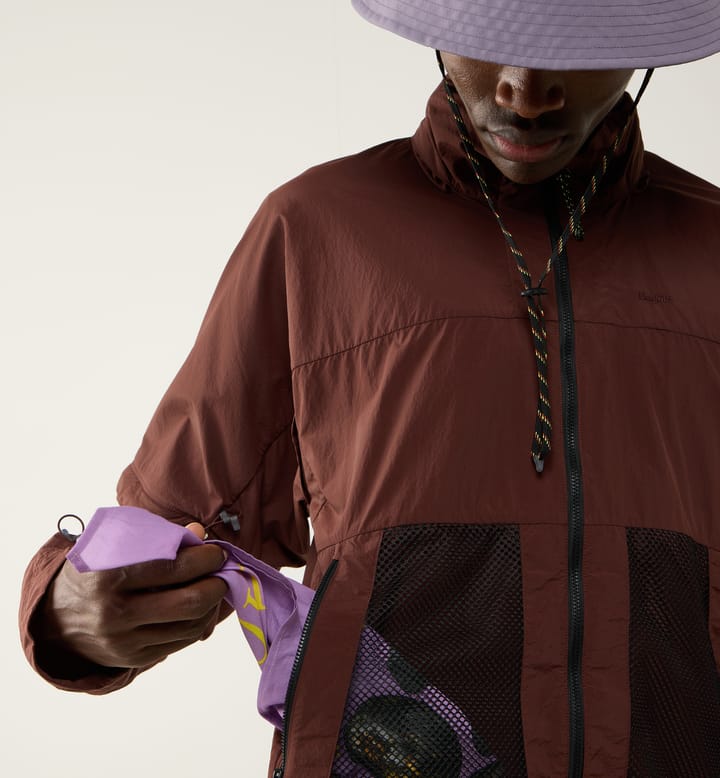 Haglöfs Men's Solis Zip Off Jacket Maroon Trail Haglöfs