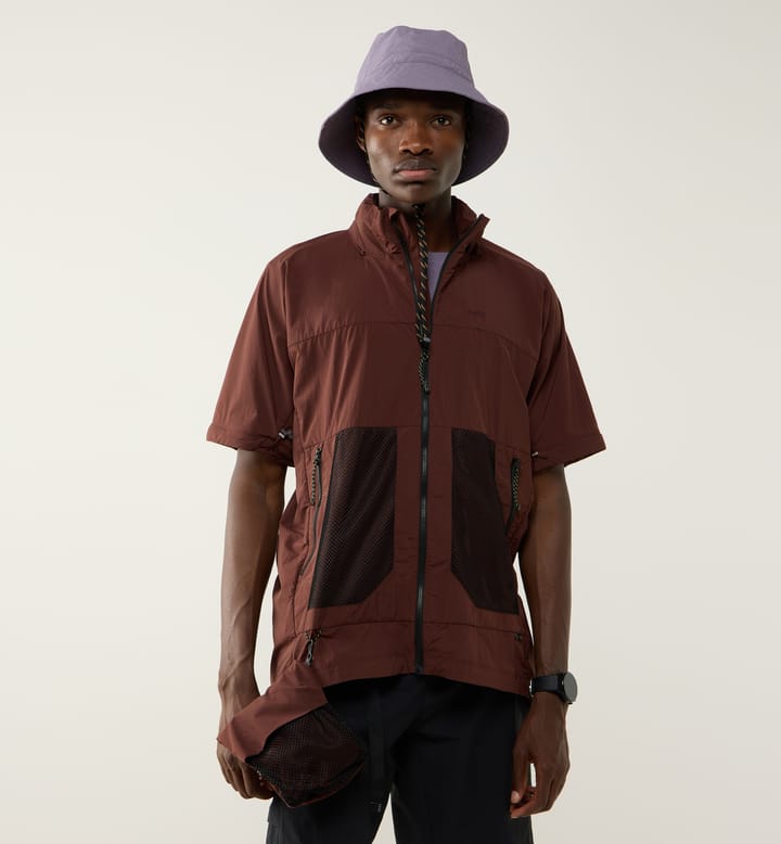 Haglöfs Men's Solis Zip Off Jacket Maroon Trail Haglöfs
