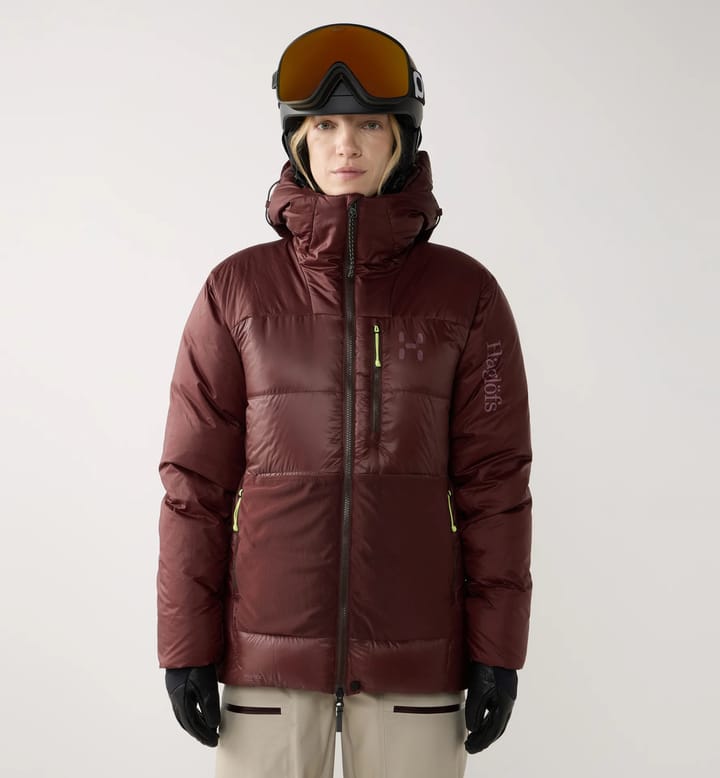 Haglöfs Women's Nallo Touring Down Hood Maroon Trail Haglöfs