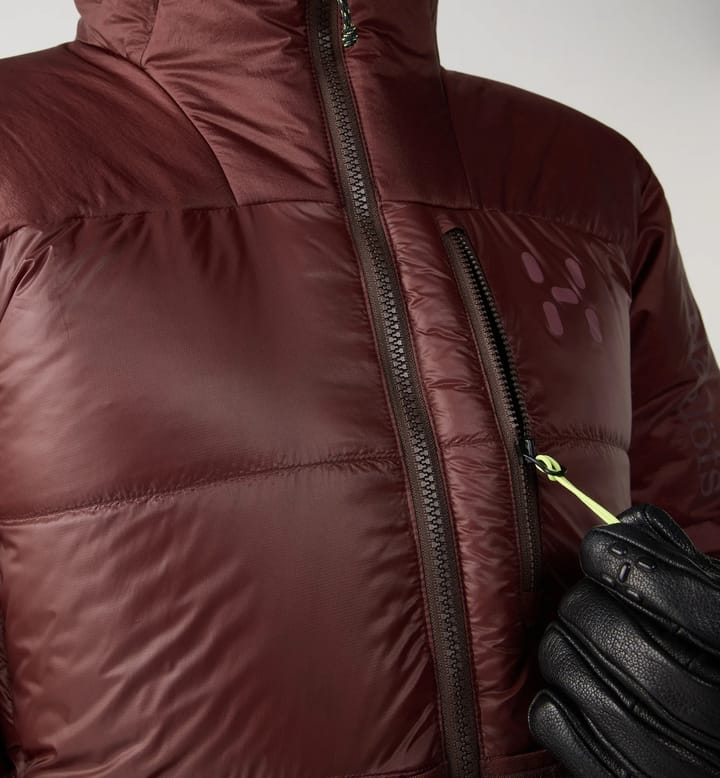 Haglöfs Women's Nallo Touring Down Hood Maroon Trail Haglöfs