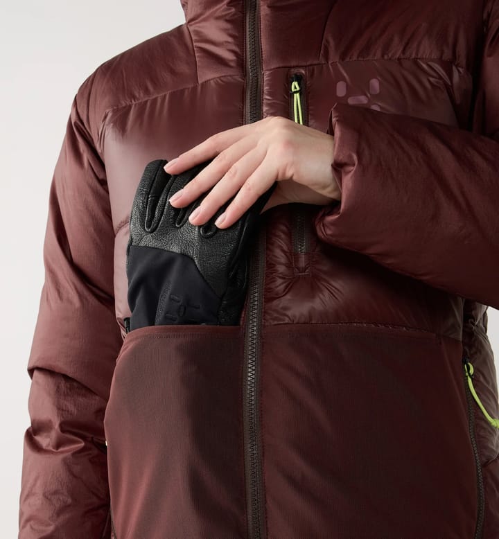 Haglöfs Women's Nallo Touring Down Hood Maroon Trail Haglöfs
