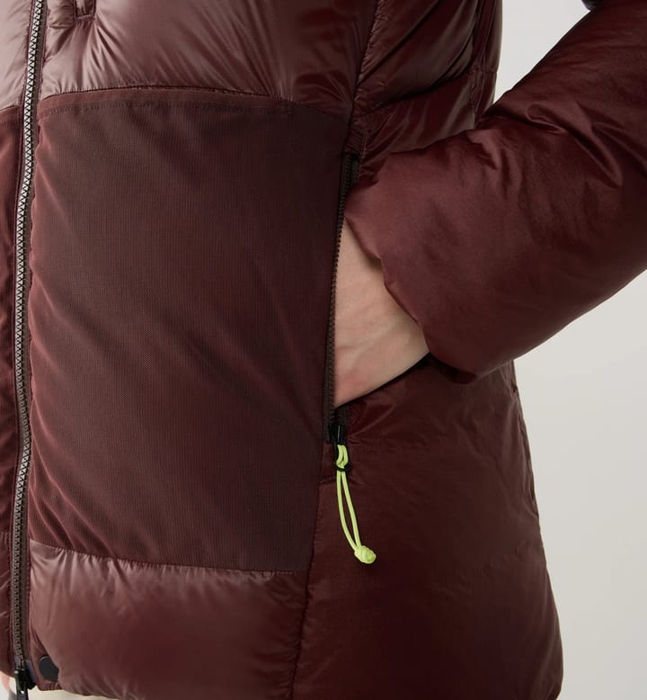 Haglöfs Women's Nallo Touring Down Hood Maroon Trail Haglöfs