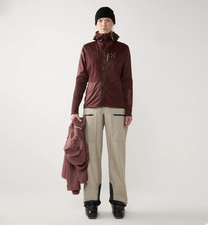 Haglöfs Women's Nallo Touring Hybrid Mid Maroon Trail Haglöfs