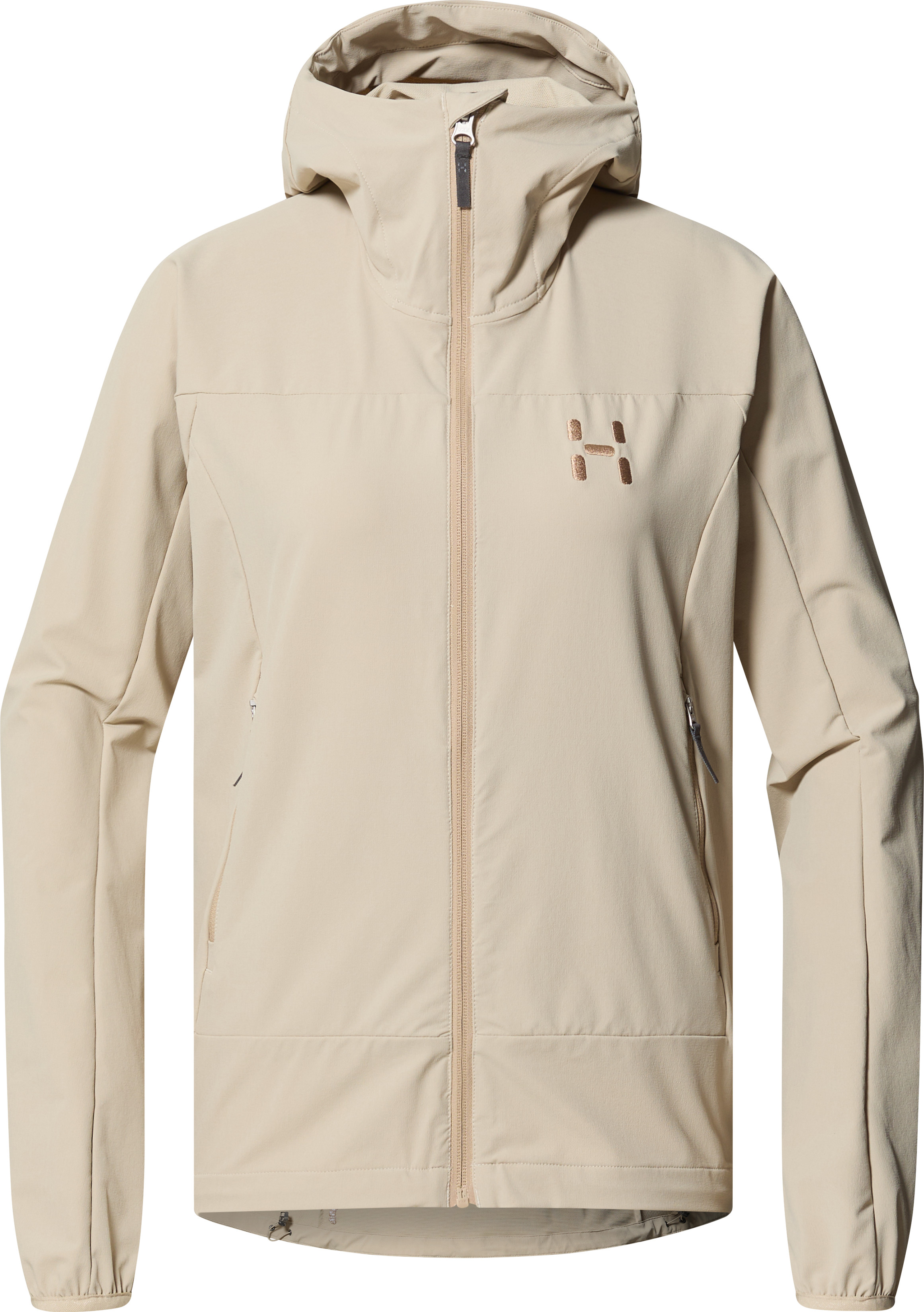 Haglöfs Women's Rosson Softshell Hood Chalk Beige Softshelljakker S