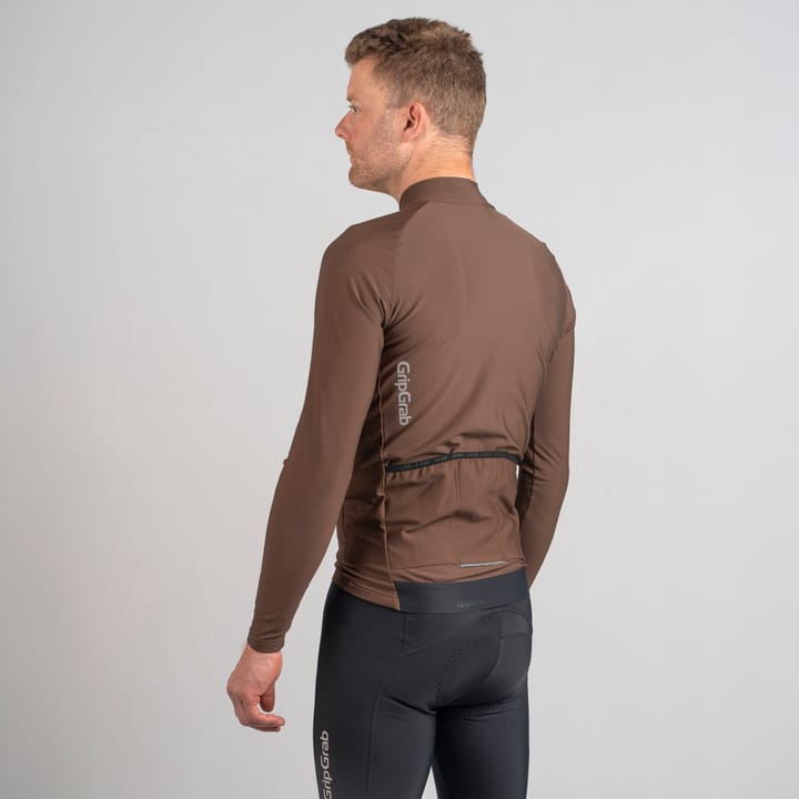 Gripgrab Men's PACR Thermal Long Sleeve Jersey Brown Gripgrab