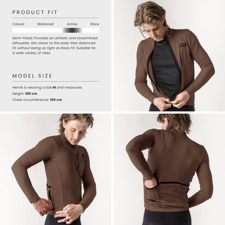 Gripgrab Men's EXPLR Merinotech Thermal Long Sleeve Jersey Brown Gripgrab