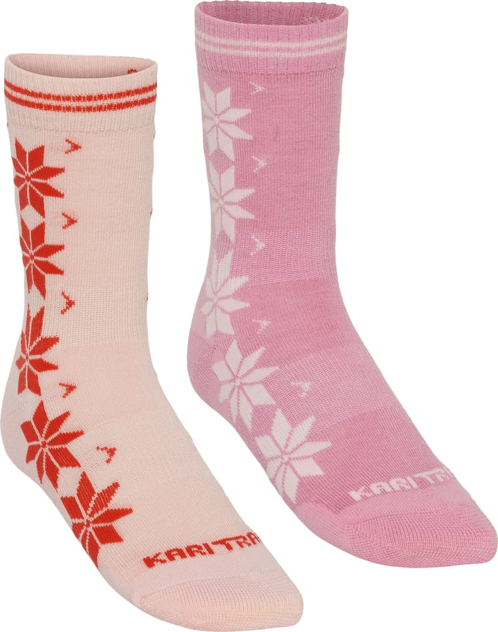 Kari Traa Women's Vinst Wool Sock 2-pack Light Pink Kari Traa Kari Traa Women's Vinst Wool Sock 2-pack Light Pink Kari Traa