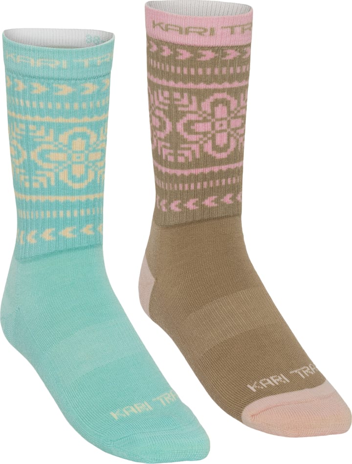 Kari Traa Women's Puffin Sock 2-pack Bright Turquoise Kari Traa Kari Traa Women's Puffin Sock 2-pack Bright Turquoise Kari Traa