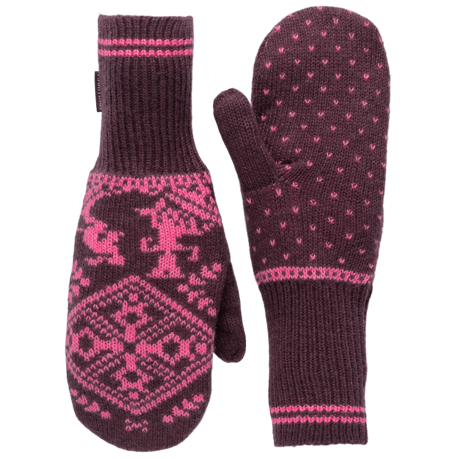 Kari Traa Women's Saga Knit Mittens Cocoa Powder