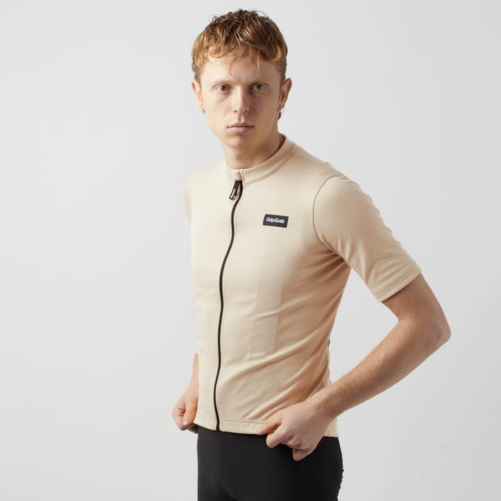 Gripgrab Men's GripGrab EXPLR Merinotech Short Sleeve Jersey Beige Gripgrab
