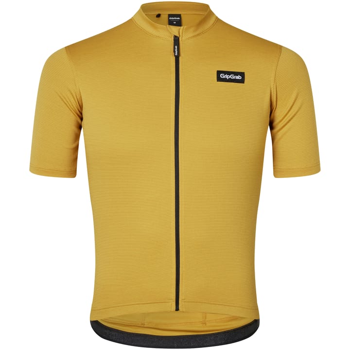 Gripgrab Men's Gravelin Merinotech Short Sleeve Jersey Mustard Yellow Gripgrab