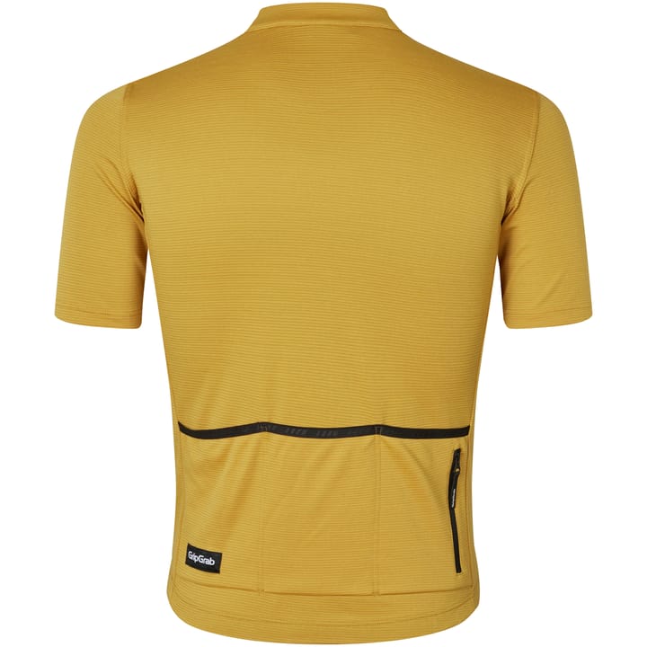 Gripgrab Men's Gravelin Merinotech Short Sleeve Jersey Mustard Yellow Gripgrab