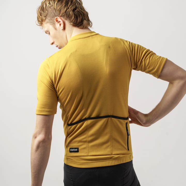 Gripgrab Men's Gravelin Merinotech Short Sleeve Jersey Mustard Yellow Gripgrab