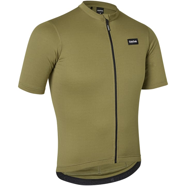 Gripgrab Men's Gravelin Merinotech Short Sleeve Jersey Olive Green Gripgrab