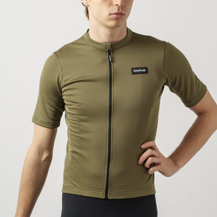 Gripgrab Men's Gravelin Merinotech Short Sleeve Jersey Olive Green Gripgrab