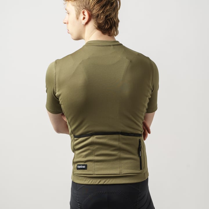 Gripgrab Men's Gravelin Merinotech Short Sleeve Jersey Olive Green Gripgrab