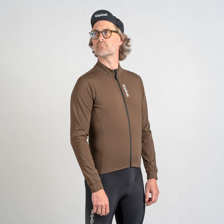Gripgrab Men's RIDE Thermal Long Sleeve Jersey Brown Gripgrab
