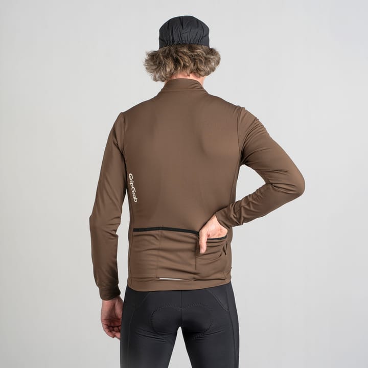 Gripgrab Men's RIDE Thermal Long Sleeve Jersey Brown Gripgrab