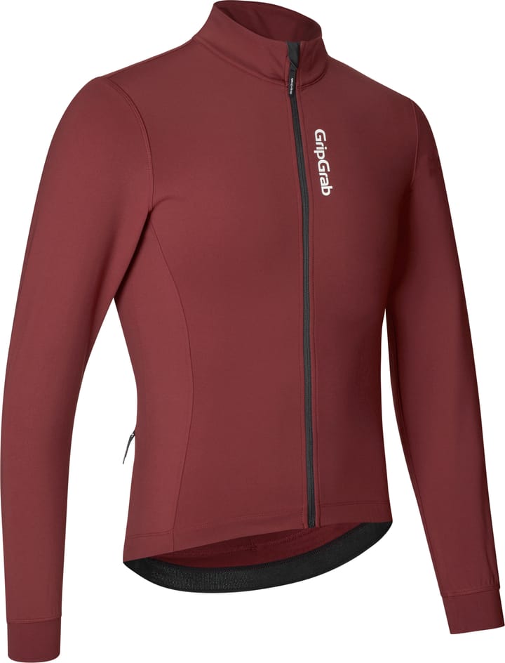 Gripgrab Men's Gripgrab Ride Thermal Long Sleeve Jersey Dark Red Gripgrab