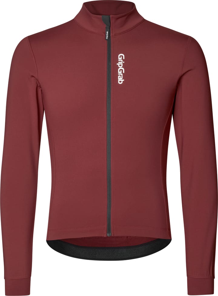 Gripgrab Men's Gripgrab Ride Thermal Long Sleeve Jersey Dark Red Gripgrab